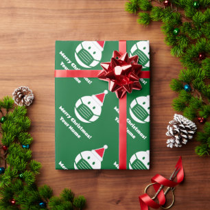 Funny Santa emoji custom Christmas Wrapping Paper