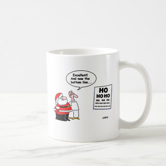 Funny Santa Eye Doctor Coffee Mug (Right)