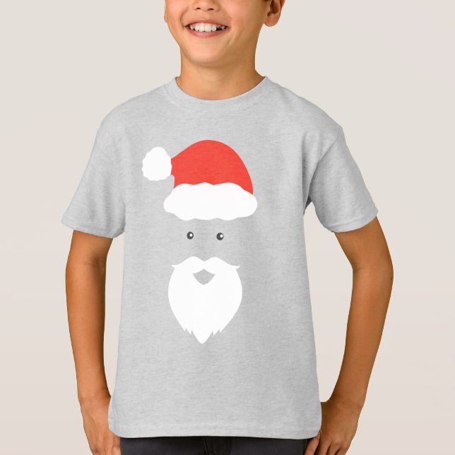 Funny Santa Face happy Merry Christmas Xmas family T-Shirt (Front)