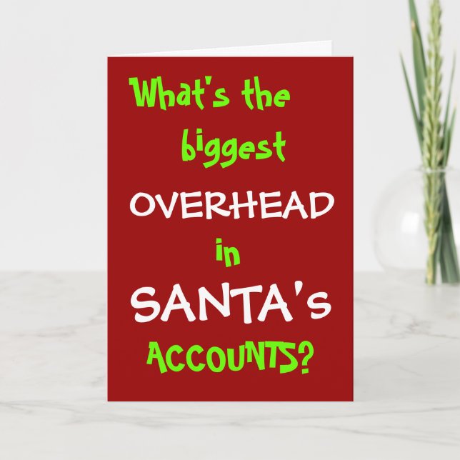 Funny Santa Financial Accounting Christmas Holiday Card (Front)