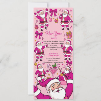 Funny Santa Friendsmas Christmas Party Invitation