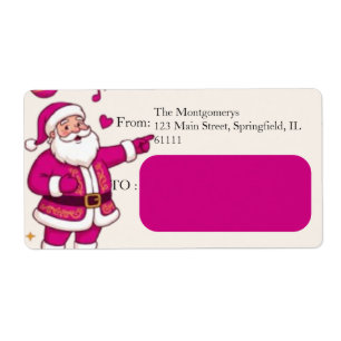Funny Santa Friendsmas Christmas Party Label