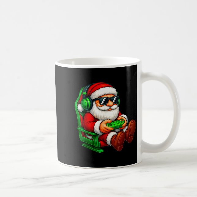Funny Santa Gaming Gamer Pajamas Pjs Christmas Xma Coffee Mug (Right)