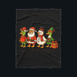 Funny Santa Goose Snowman Just A Christmas Goose X Fleece Blanket<br><div class="desc">Funny Santa Goose Snowman Just A Christmas Goose Xmas Party</div>