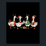 Funny Santa Goose Snowman Just A Christmas Goose X Poster<br><div class="desc">Funny Santa Goose Snowman Just A Christmas Goose Xmas Party</div>