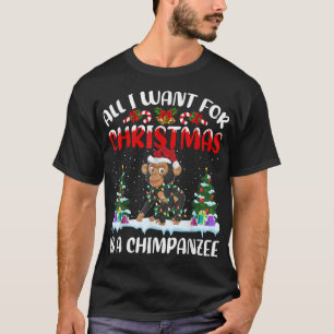 Funny Santa Hat All I Want For Christmas Is A Chim T-Shirt