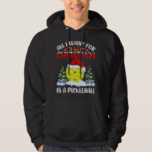 Funny Santa Hat All I Want For Christmas Is A Pick Hoodie