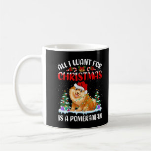 Funny Santa Hat All I Want For Christmas Is A Pome Coffee Mug