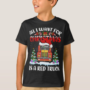 Funny Santa Hat All I Want For Christmas Is A Red T-Shirt