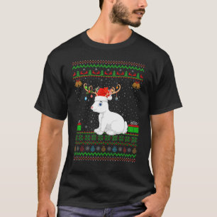 Funny Santa Hat Matching Ugly Arctic Hare Christma T-Shirt