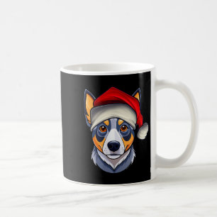 Funny Santa Hat Xmas Pajamas Blue Heeler Dog Chris Coffee Mug