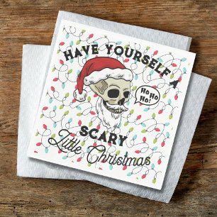 Funny Santa Have Yourself a Scary Little Christmas Napkin