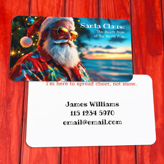 Funny Santa Hawaiian Business Card