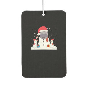 Funny Santa Hippo Christmas Snowman Xmas Gift Car Air Freshener