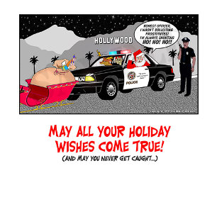 Funny Santa Ho Ho Ho Police Card