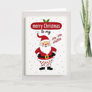 Funny Santa Ho Ho Hottie Christmas Card