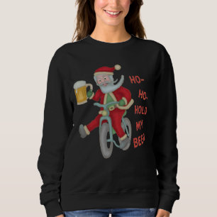 Funny Santa Hold My Beer Ugly Christmas Sweater