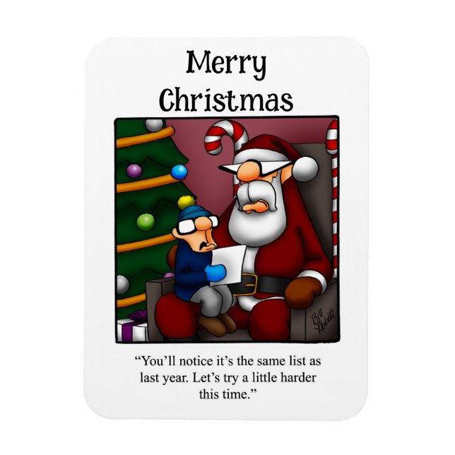 Funny Santa Humour Magnet Gift (Vertical)