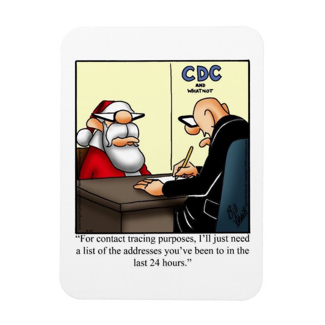 Funny Santa Humour Magnet Gift (Vertical)