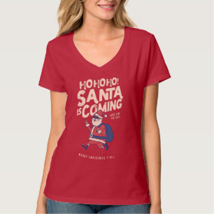 Funny Santa Is Coming For The Ho's Christmas T-Shirt
