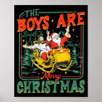 Funny Santa Jesus The Boys Are Back In Town Merry 