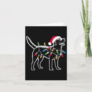 Funny Santa Labrador Retriever Christmas Lights Do Card