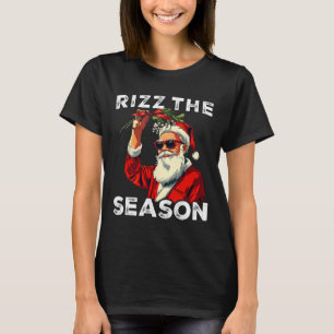 Funny Santa Meme Rizz The Season Joke Mens Christm T-Shirt