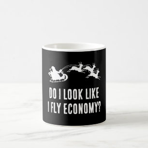 Funny Santa Merry Christmas – Do I Fly Economy?   Magic Mug