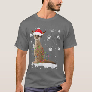 Funny Santa Mongoose Animal Christmas Lights Lover T-Shirt