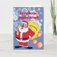 Funny Santa Netball Christmas