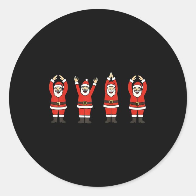 Funny Santa Ohio Midwestern Party O-h-i-o Christma Classic Round Sticker (Front)