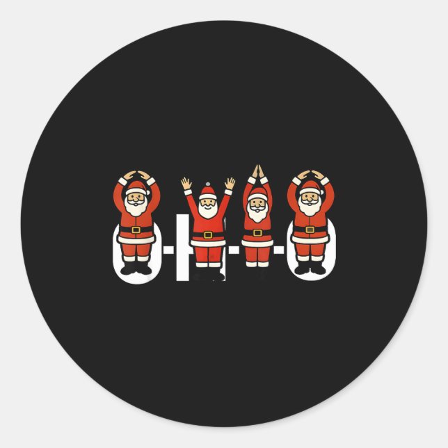 Funny Santa Ohio Party O-h-i-o Christmas Season Mi Classic Round Sticker (Front)