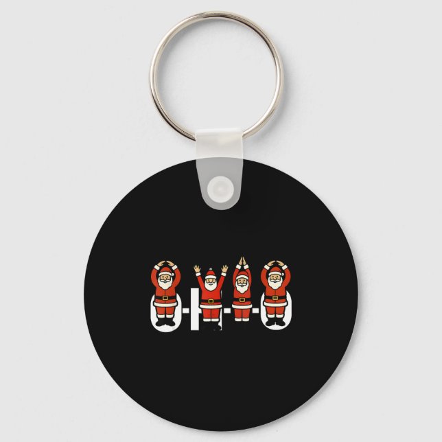 Funny Santa Ohio Party O-h-i-o Christmas Season Mi Key Ring (Front)