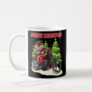 Funny Santa On Motorcycle Christmas  Mens  Coffee Mug