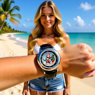 Funny Santa Pit Stop Toilet Watch