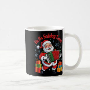 Funny Santa Playing Accordion Holiday Chrismas Xma Coffee Mug