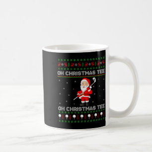 Funny Santa Playing Golf Srts Christmas Coffee Mug