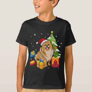 Funny Santa Pomeranian Dog Christmas Gifts Xmas Ma T-Shirt