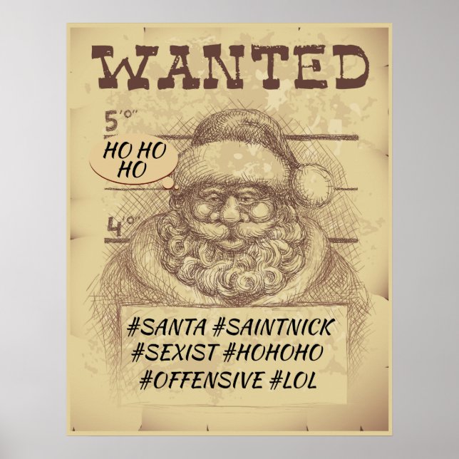 Funny Santa Poster (Front)