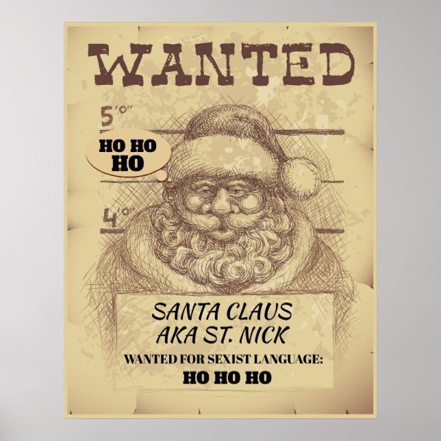 Funny Santa Poster (Front)