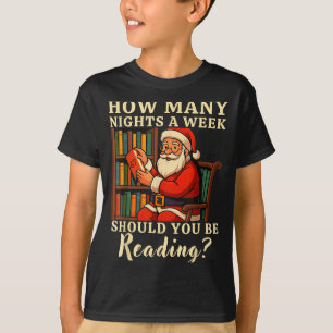 Funny Santa Reading 67 Meme Tee Christmas Teacher 