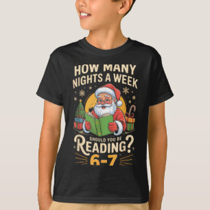 Funny Santa Reading 67 Meme Tee Christmas Teacher