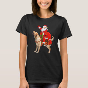 Funny Santa Riding Chesapeake Bay Retriever Christ T-Shirt