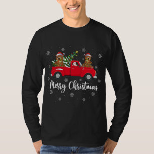 Funny Santa Riding Christmas Tree Truck Bear Chris T-Shirt