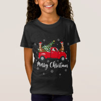 Funny Santa Riding Christmas Tree Truck Otter Chri