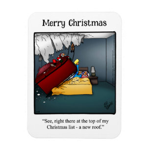 Funny Santa’s Roof Gift Humour Magnet Gift
