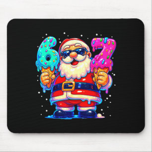 Funny Santa Says Six Seven 67 Meme Christmas Xmas  Mouse Pad