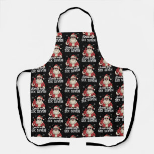 Funny Santa Says Six Seven Christmas 67 Meme Xmas Apron