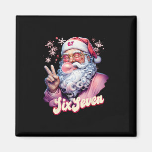 Funny Santa Says Six Seven Christmas 67 Meme Xmas  Magnet