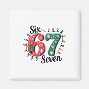 Funny Santa Says Six Seven Christmas 67 Meme Xmas  Magnet